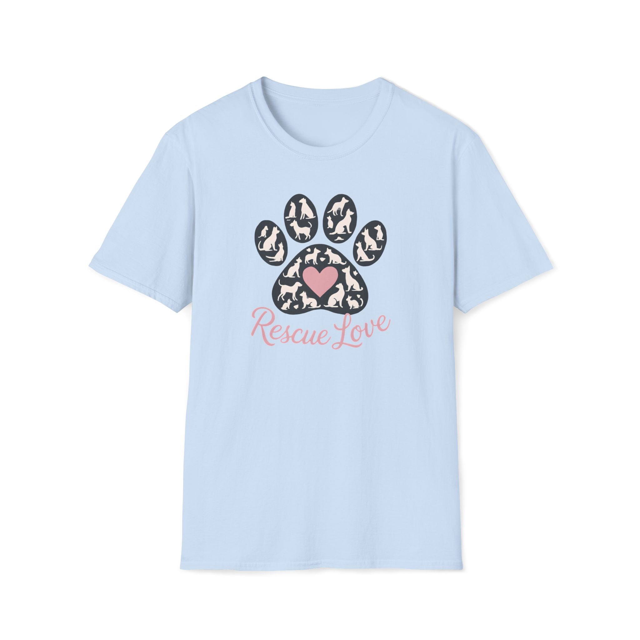 Rescue Love Paw Print T-Shirt