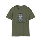 Gray Cat with Beret T-Shirt