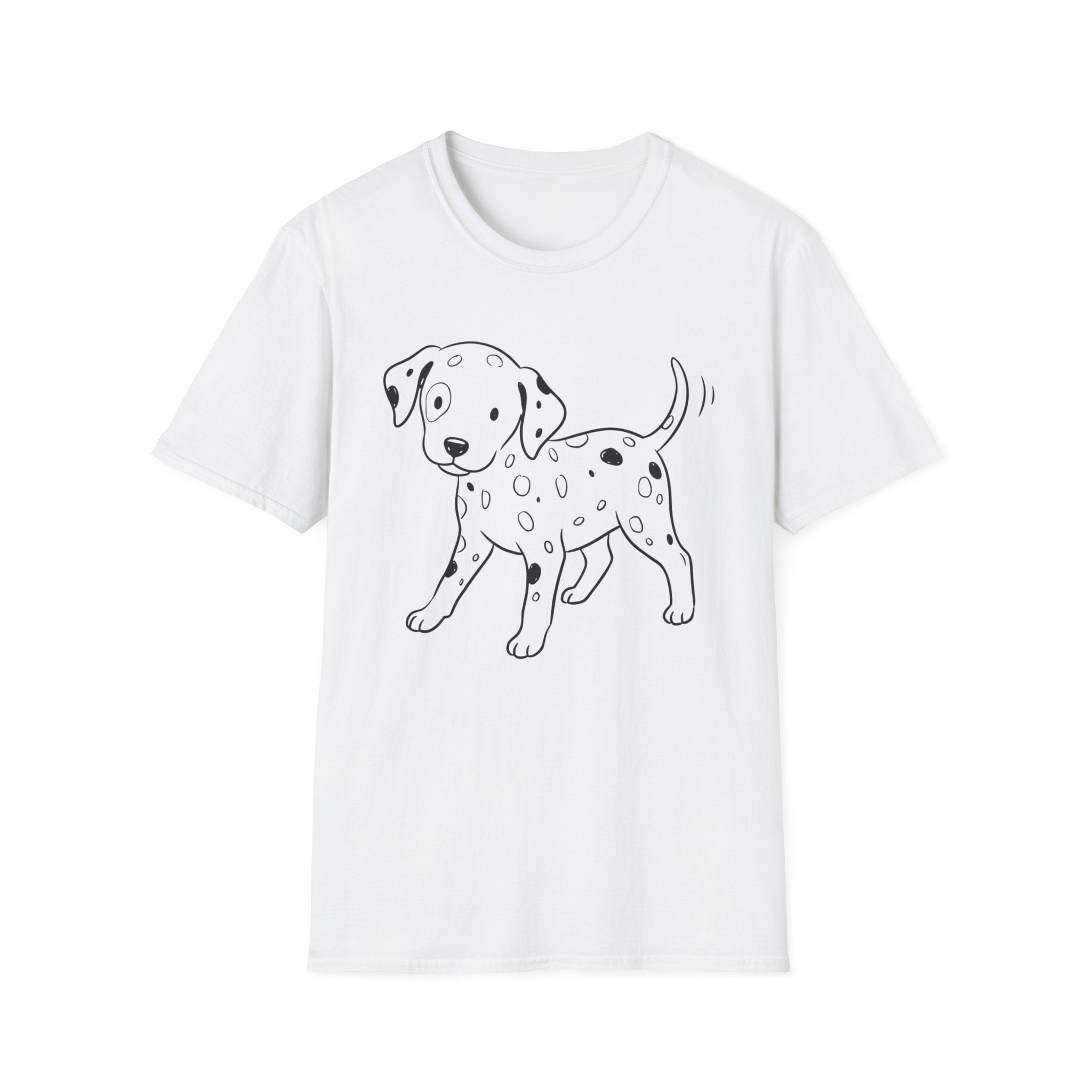 Dalmatian Puppy Line Art T-Shirt
