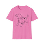 Dalmatian Puppy Line Art T-Shirt