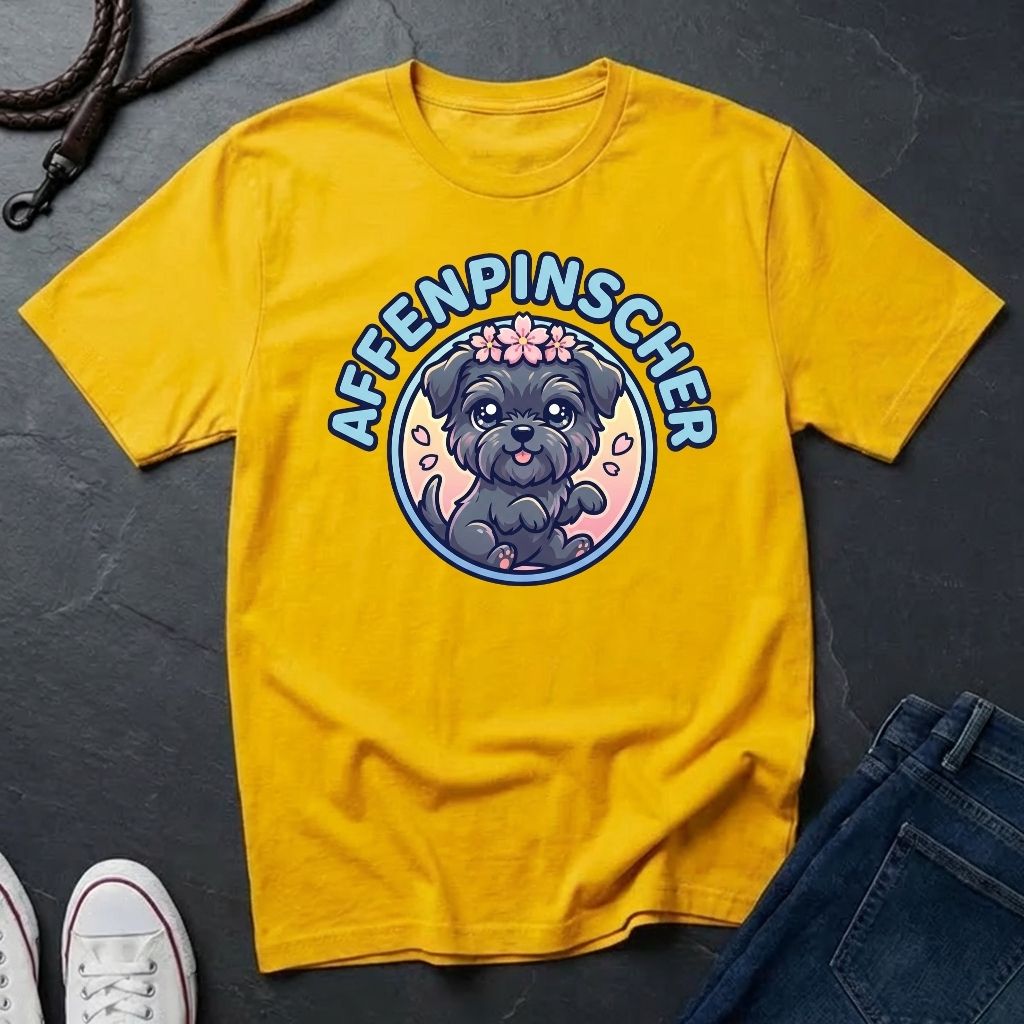Affenpinscher Dog T-Shirt - Funny Monkey Dog Graphic - Comfort Colors 1717 Heavyweight Tee