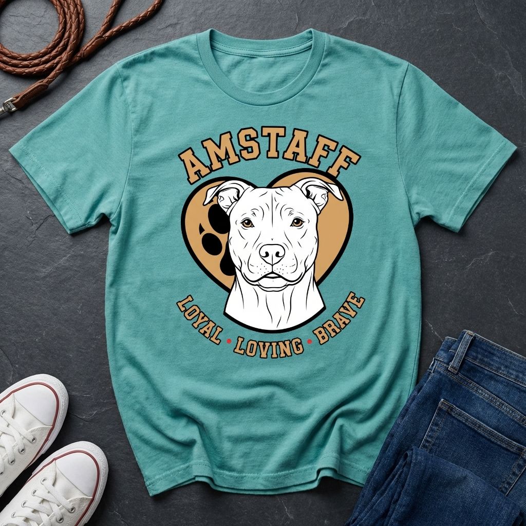 American Staffordshire Terrier Shirt - AmStaff Muscle Dog Tee - Comfort Colors 1717