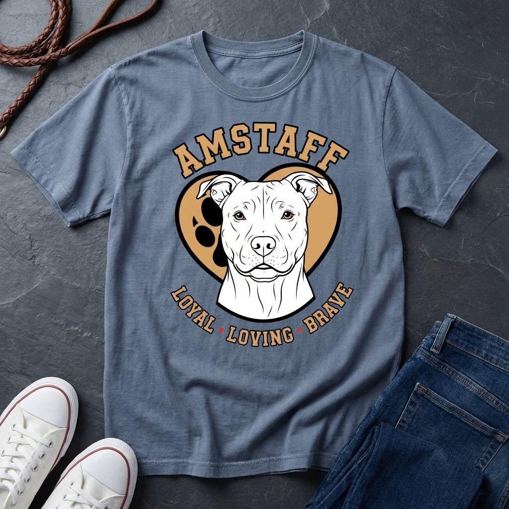American Staffordshire Terrier Shirt - AmStaff Muscle Dog Tee - Comfort Colors 1717