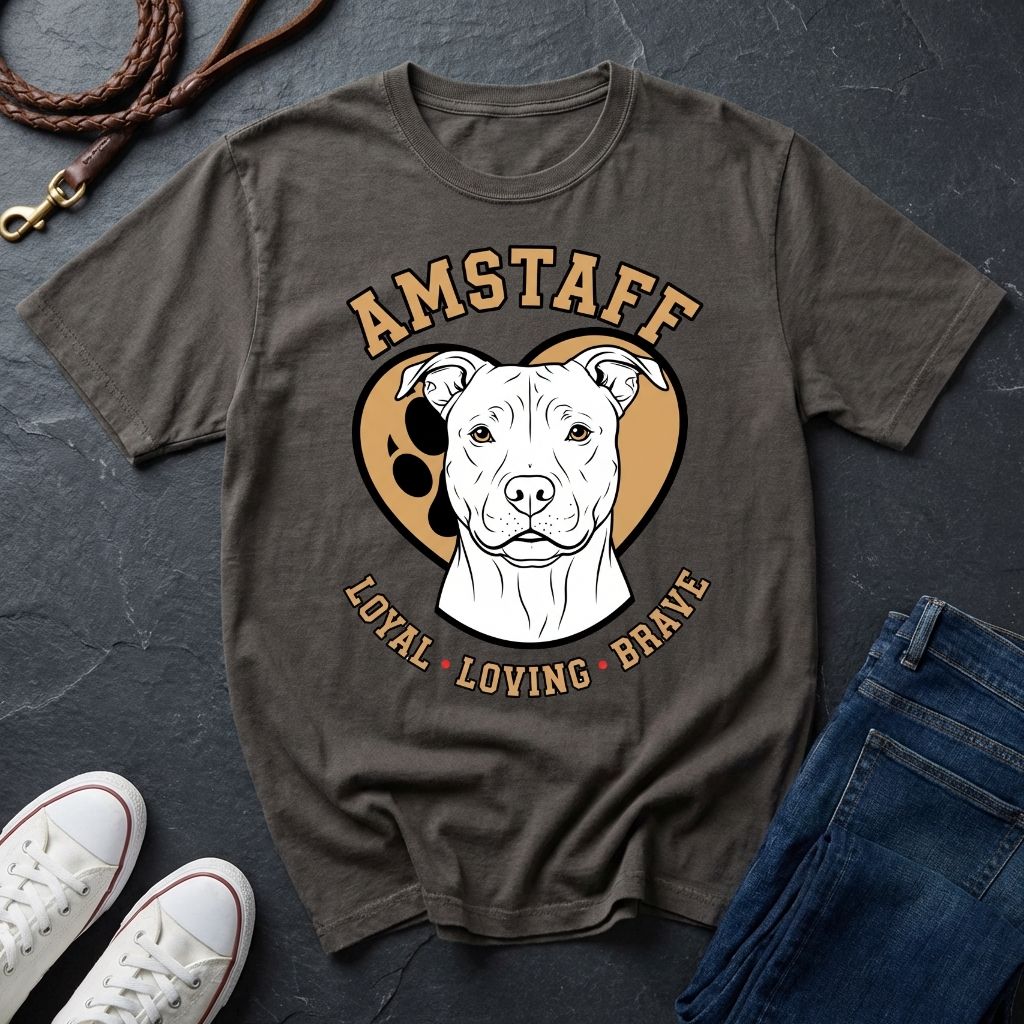 American Staffordshire Terrier Shirt - AmStaff Muscle Dog Tee - Comfort Colors 1717