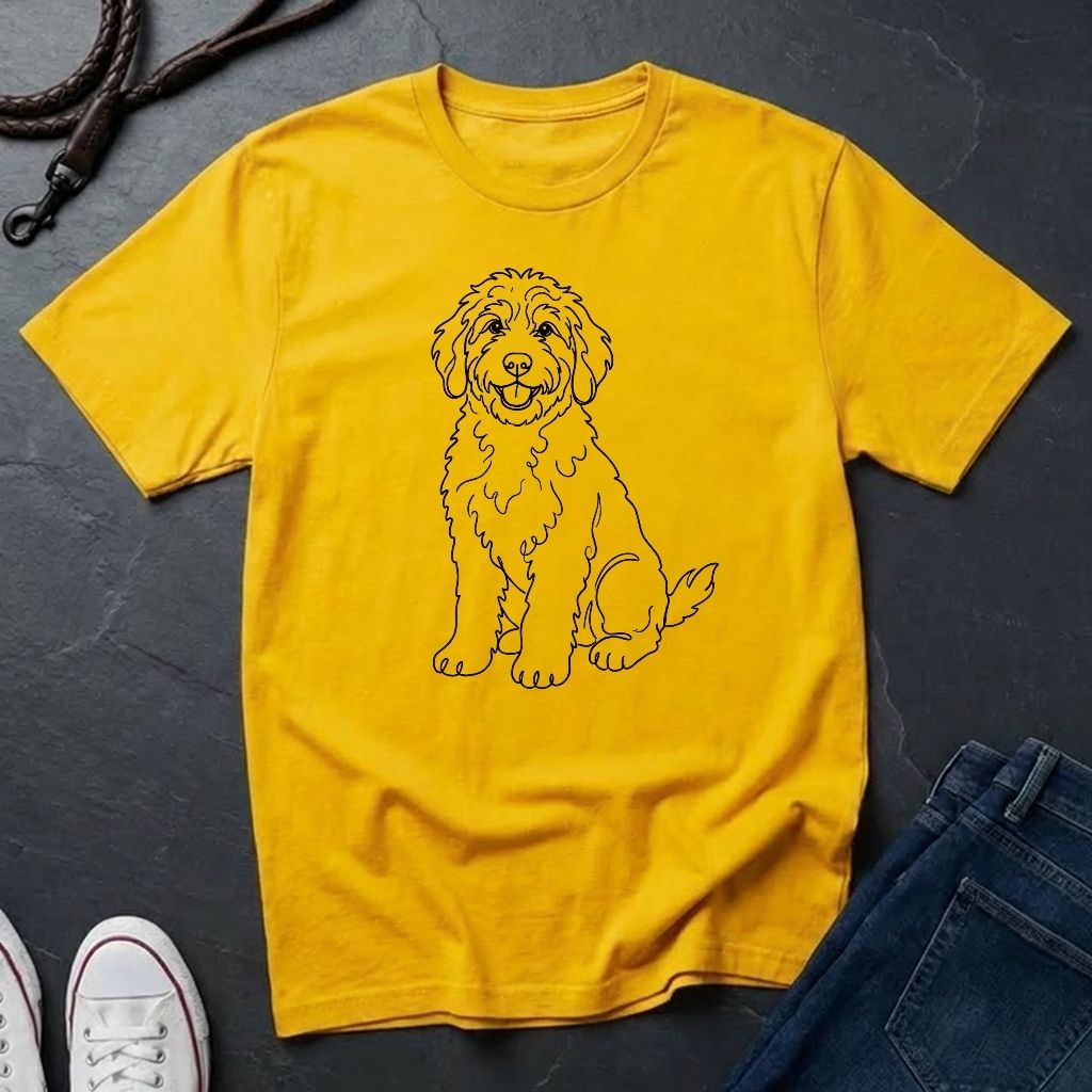 Bernedoodle Line Art Shirt - Minimalist Doodle Lover Tee - Comfort Colors 1717