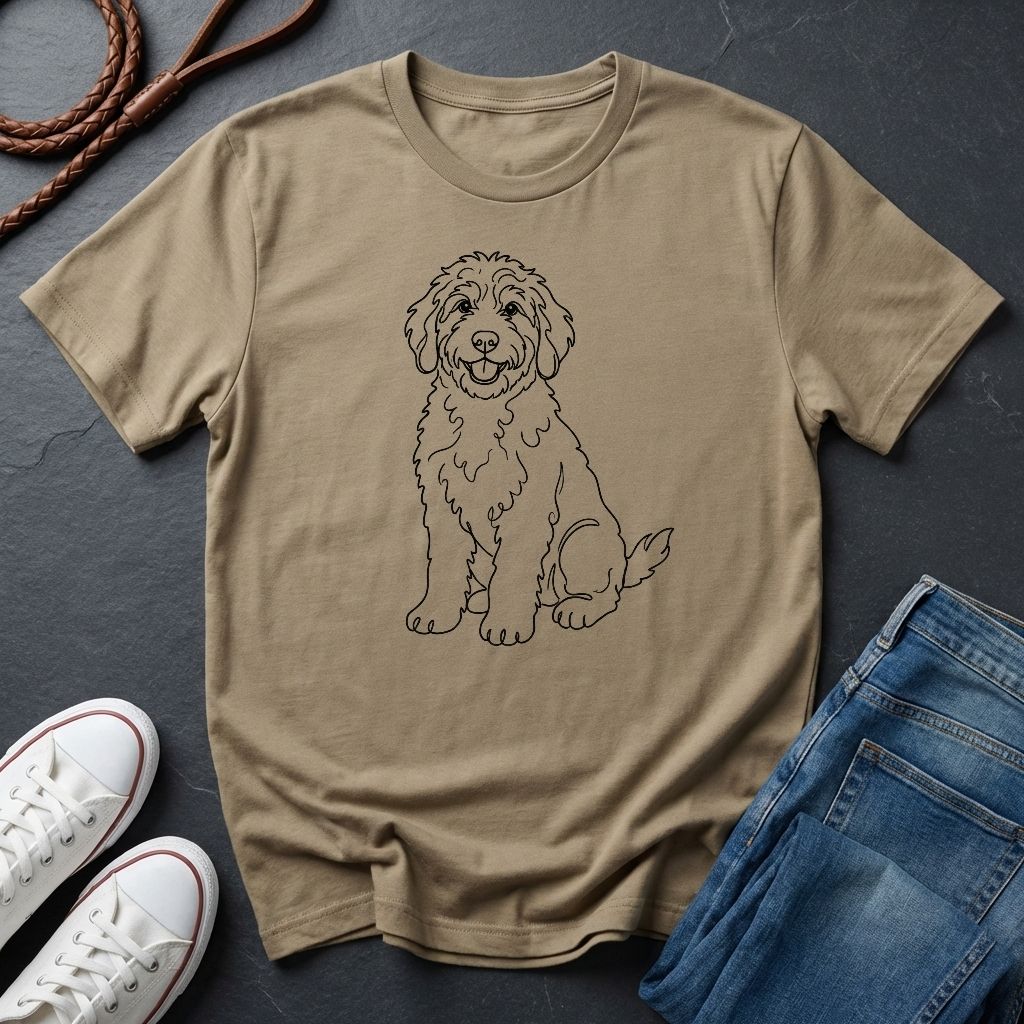 Bernedoodle Line Art Shirt - Minimalist Doodle Lover Tee - Comfort Colors 1717