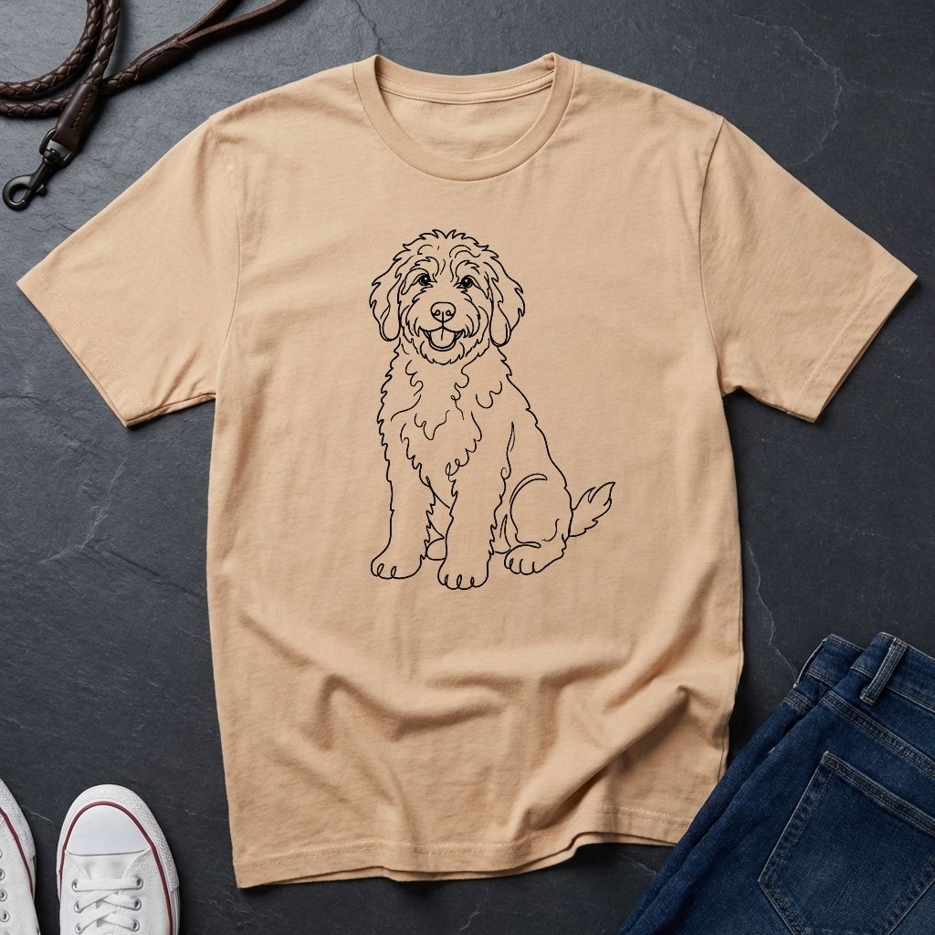 Bernedoodle Line Art Shirt - Minimalist Doodle Lover Tee - Comfort Colors 1717