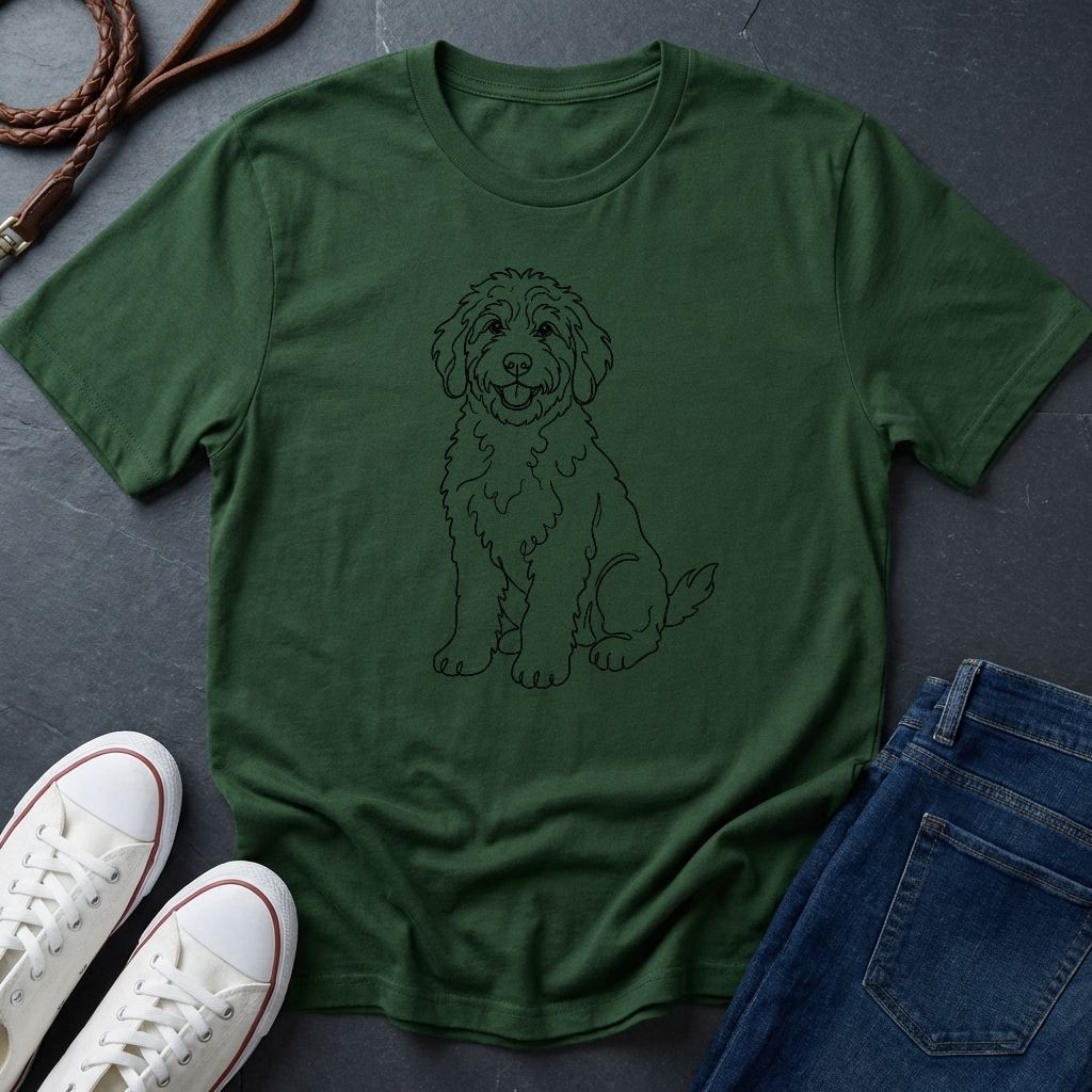 Bernedoodle Line Art Shirt - Minimalist Doodle Lover Tee - Comfort Colors 1717