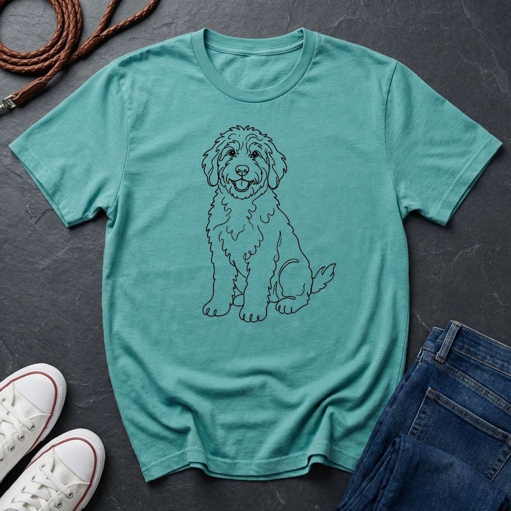 Bernedoodle Line Art Shirt - Minimalist Doodle Lover Tee - Comfort Colors 1717