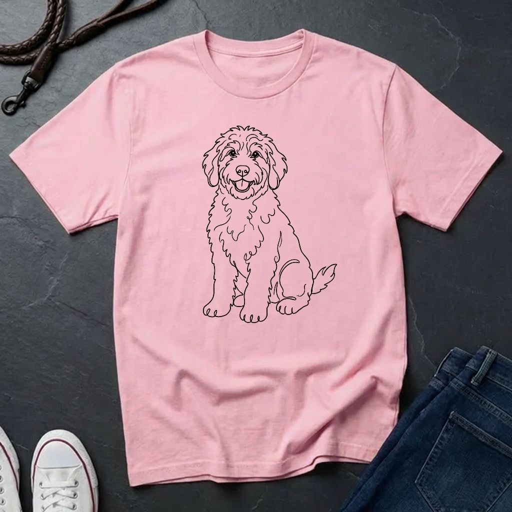 Bernedoodle Line Art Shirt - Minimalist Doodle Lover Tee - Comfort Colors 1717