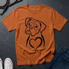 Boxer T-Shirt - Heart of Gold Wiggle Butt - Vintage Boxer Dog Gift - Comfort Colors 1717
