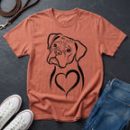 Boxer T-Shirt - Heart of Gold Wiggle Butt - Vintage Boxer Dog Gift - Comfort Colors 1717