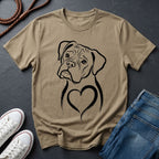 Boxer T-Shirt - Heart of Gold Wiggle Butt - Vintage Boxer Dog Gift - Comfort Colors 1717