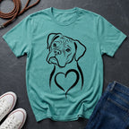 Boxer T-Shirt - Heart of Gold Wiggle Butt - Vintage Boxer Dog Gift - Comfort Colors 1717