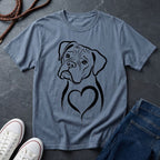 Boxer T-Shirt - Heart of Gold Wiggle Butt - Vintage Boxer Dog Gift - Comfort Colors 1717