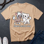 The "Crested Crew" Graphic Pop Art Tee — Premium Chinese Crested Heritage Shirt