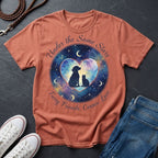 Under the Same Stars Cosmic Love Graphic Pop Art Shirt — Dog & Cat Friendship Tee