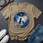 Under the Same Stars Cosmic Love Graphic Pop Art Shirt — Dog & Cat Friendship Tee