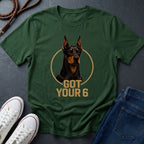Doberman 'Got Your 6' Graphic Pop Art Shirt — Protective Dog Loyalty Tee