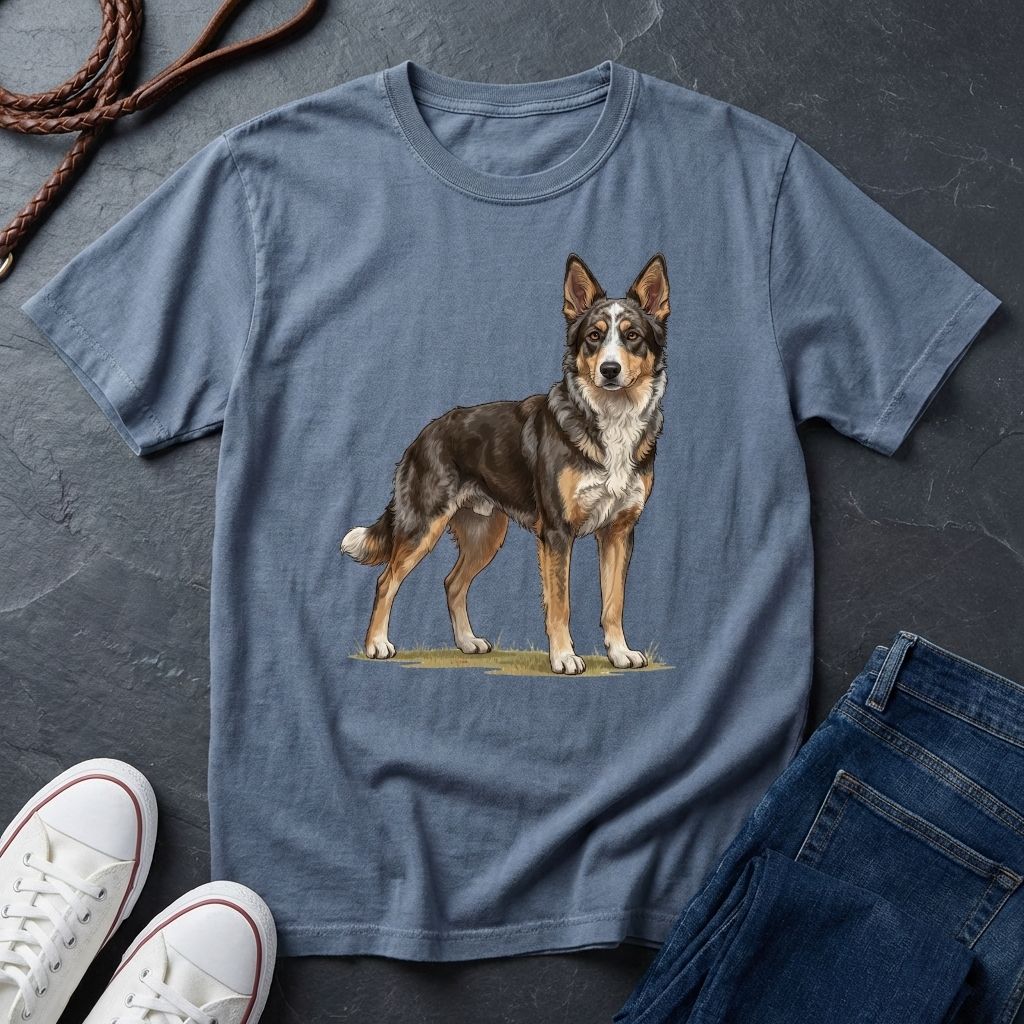Mudi Dog Shirt - Rare Breed Curly Coat Detailed Portrait - Comfort Colors 1717