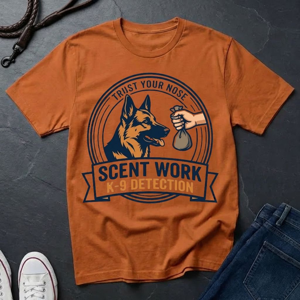 Scent Work Dog Training Shirt - K9 Nose Work Tee - Comfort Colors 1717 Premium Shirt