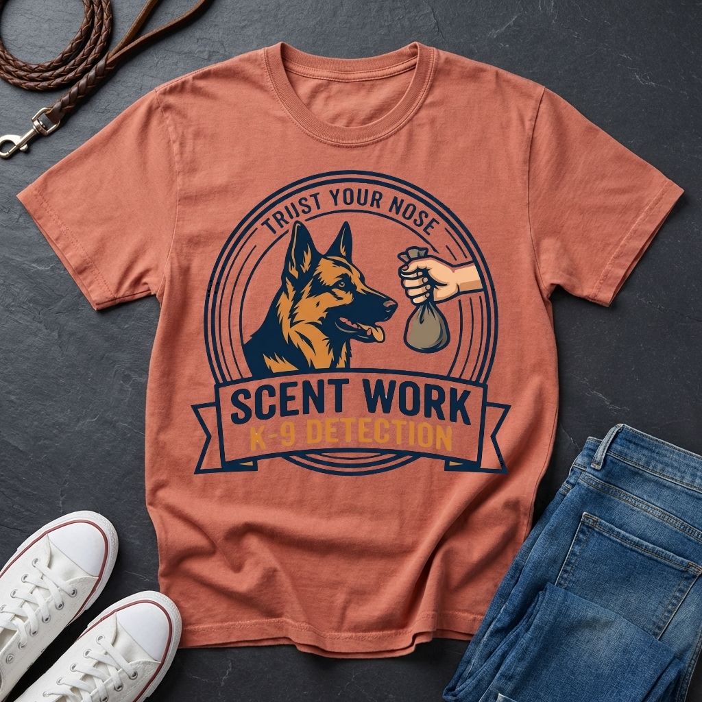 Scent Work Dog Training Shirt - K9 Nose Work Tee - Comfort Colors 1717 Premium Shirt