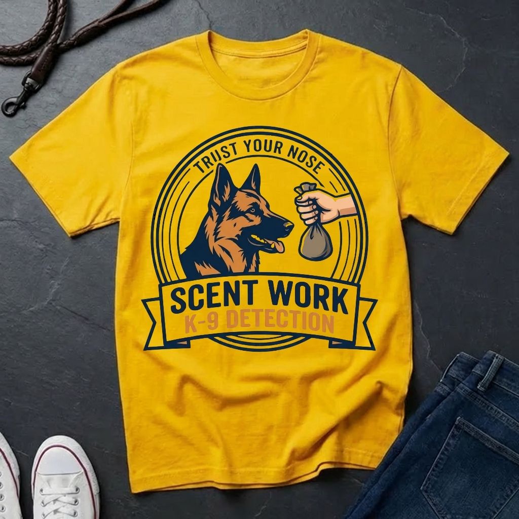 Scent Work Dog Training Shirt - K9 Nose Work Tee - Comfort Colors 1717 Premium Shirt