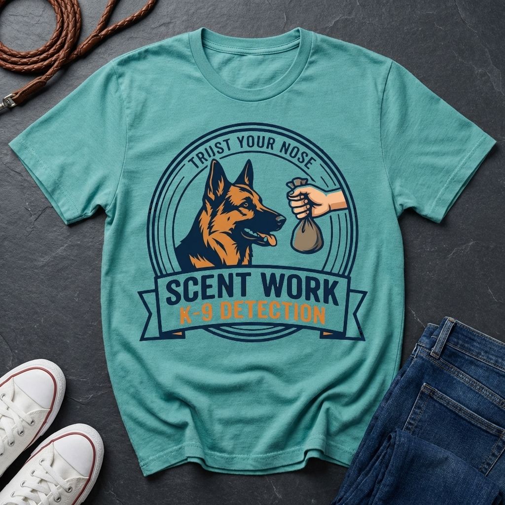 Scent Work Dog Training Shirt - K9 Nose Work Tee - Comfort Colors 1717 Premium Shirt