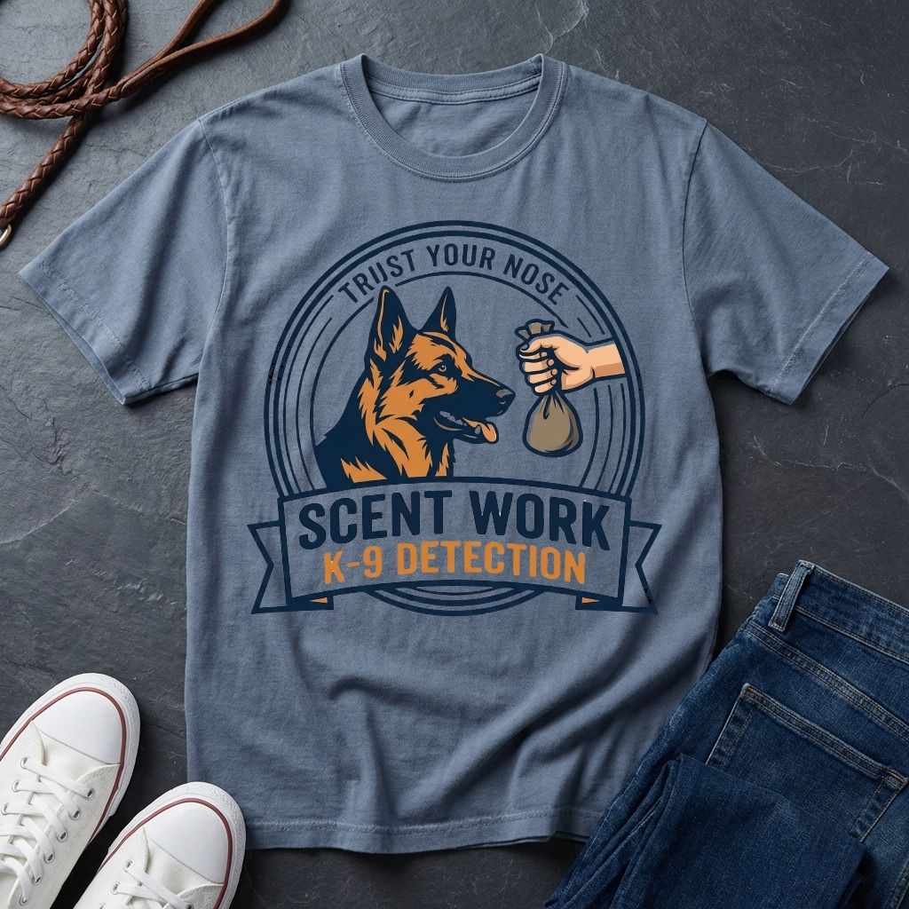 Scent Work Dog Training Shirt - K9 Nose Work Tee - Comfort Colors 1717 Premium Shirt
