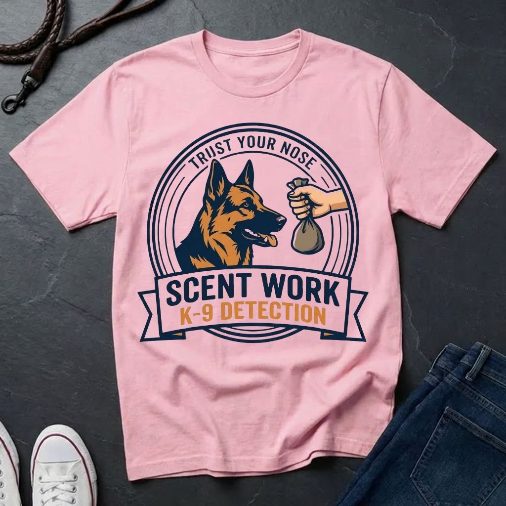 Scent Work Dog Training Shirt - K9 Nose Work Tee - Comfort Colors 1717 Premium Shirt