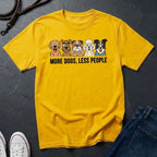 More Dogs Less People Shirt - Funny Dog Owner Gift - Retro Comfort Colors 1717 Tee
