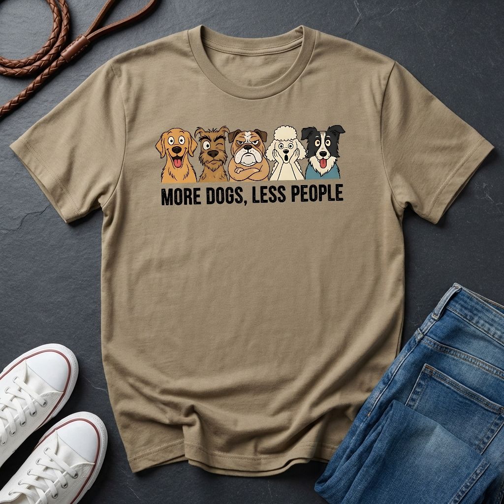 More Dogs Less People Shirt - Funny Dog Owner Gift - Retro Comfort Colors 1717 Tee