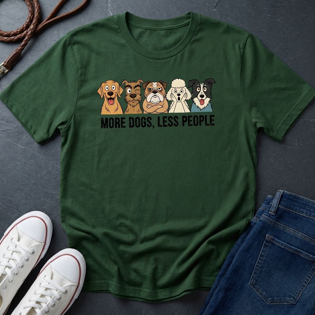 More Dogs Less People Shirt - Funny Dog Owner Gift - Retro Comfort Colors 1717 Tee