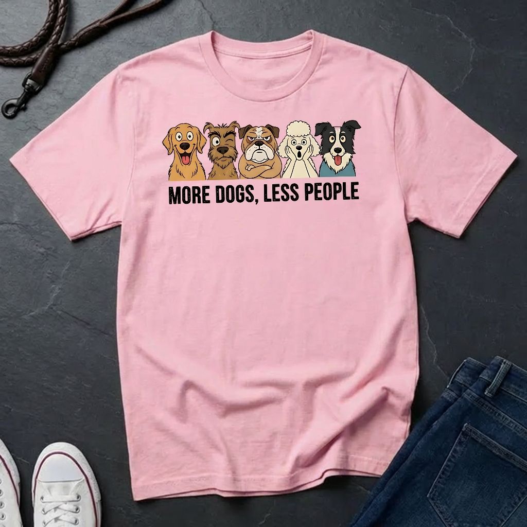 More Dogs Less People Shirt - Funny Dog Owner Gift - Retro Comfort Colors 1717 Tee