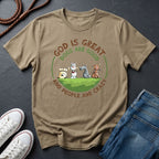 God is Great Dogs are Good People are Crazy Shirt - Comfort Colors 1717 Vintage Tee