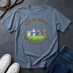 God is Great Dogs are Good People are Crazy Shirt - Comfort Colors 1717 Vintage Tee