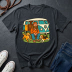 Vintage Hippie Van T-Shirt with Dogs - Retro 60s 70s Van Life Shirt - Comfort Colors 1717