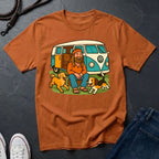 Vintage Hippie Van T-Shirt with Dogs - Retro 60s 70s Van Life Shirt - Comfort Colors 1717