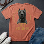 Cane Corso 'Got Your Six' Graphic Pop Art Shirt — Back Print Protective Dog Tee