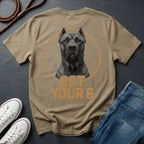 Cane Corso 'Got Your Six' Graphic Pop Art Shirt — Back Print Protective Dog Tee