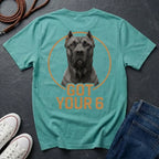Cane Corso 'Got Your Six' Graphic Pop Art Shirt — Back Print Protective Dog Tee