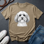 Cute Shih Tzu Dog Portrait T-Shirt — Realistic Pet Illustration Tee