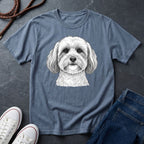 Cute Shih Tzu Dog Portrait T-Shirt — Realistic Pet Illustration Tee