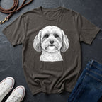 Cute Shih Tzu Dog Portrait T-Shirt — Realistic Pet Illustration Tee