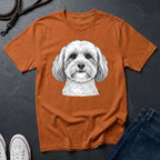 Cute Shih Tzu Dog Portrait T-Shirt — Realistic Pet Illustration Tee