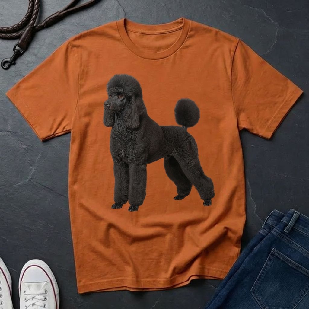 Black Poodle Graphic Pop Art Shirt — Elegant Dog Portrait — Comfort Colors 1717