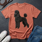 Black Poodle Graphic Pop Art Shirt — Elegant Dog Portrait — Comfort Colors 1717