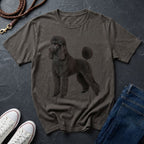 Black Poodle Graphic Pop Art Shirt — Elegant Dog Portrait — Comfort Colors 1717