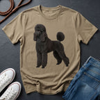 Black Poodle Graphic Pop Art Shirt — Elegant Dog Portrait — Comfort Colors 1717