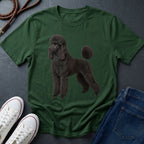 Black Poodle Graphic Pop Art Shirt — Elegant Dog Portrait — Comfort Colors 1717